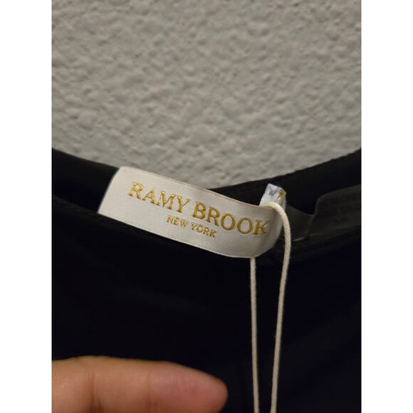 Ramy Brook Women's Petite Black Knee Length Dress Size S Formal Long Sleeve - Picture 6 of 11